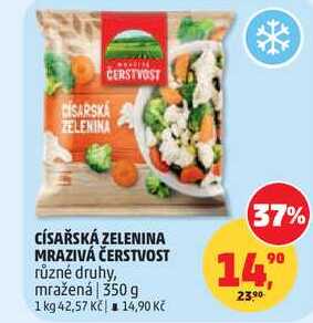 CÍSAŘSKÁ ZELENINA MRAZIVÁ ČERSTVOST různé druhy, mražená, 350 g 