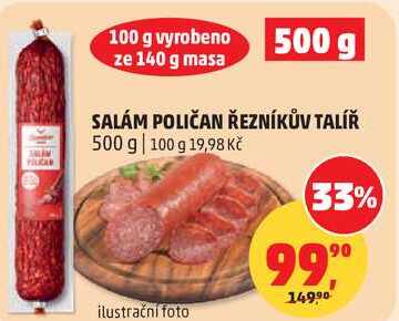 SALÁM POLIČAN ŘEZNÍKŮV TALÍŘ, 500 g