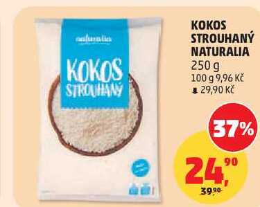 KOKOS STROUHANÝ NATURALIA, 250 g  