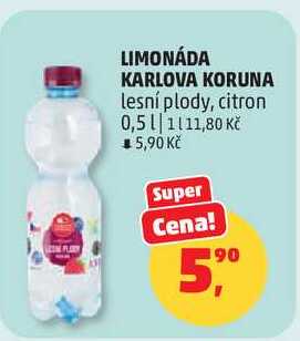 LIMONÁDA KARLOVA KORUNA lesní plody, 0,5 l