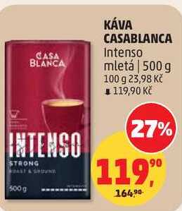 KÁVA CASABLANCA Intenso mletá, 500 g  v akci