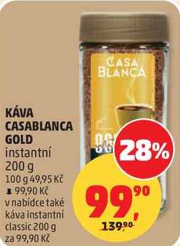 KÁVA CASABLANCA GOLD instantní, 200 g   v akci