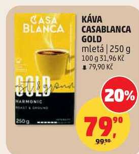 KÁVA CASABLANCA GOLD mletá, 250 g v akci