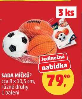 SADA MÍČKŮ, cca 8 x 10,5 cm, různé druhy