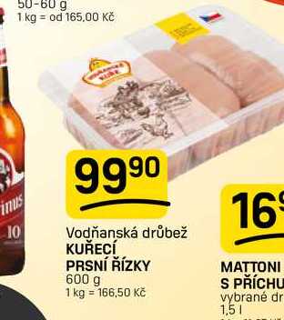 KUŘECÍ PRSNÍ ŘÍZKY 600 g