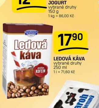 LEDOVÁ KÁVA vybrané druhy 250ml