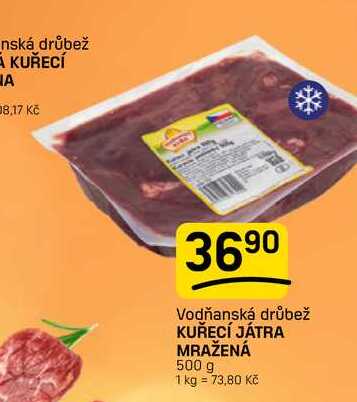 KUŘECÍ JÁTRA MRAŽENÁ 500 g