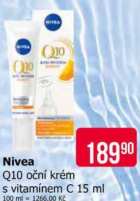 Nivea Q10 oční krém s vitamínem C 15 ml
