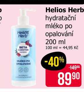 Helios Herb hydratační mléko po opalování 200 ml