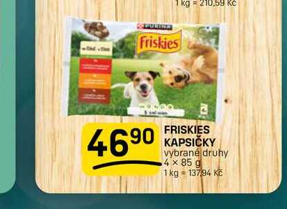 FRISKIES KAPSIČKY vybrané druhy 4 x 85 g
