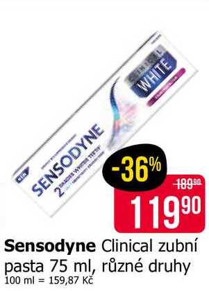 Sensodyne Clinical zubní pasta 75 ml, různé druhy  