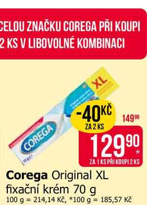 Corega Original XL fixační krém 70 g 