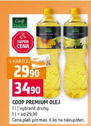 COOP PREMIUM OLEJ 1l vybrané druhy