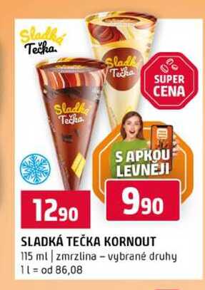 SLADKÁ TEČKA KORNOUT 115 ml zmrzlina vybrané druhy