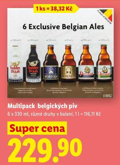 Multipack belgických piv, 6x 330 ml 