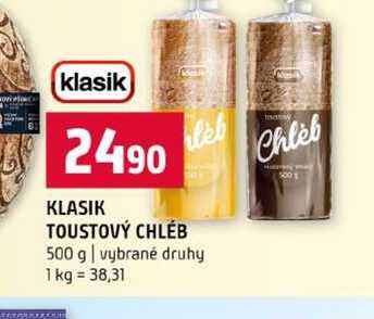 KLASIK TOUSTOVÝ CHLÉB leb 500 g vybrané druhy 