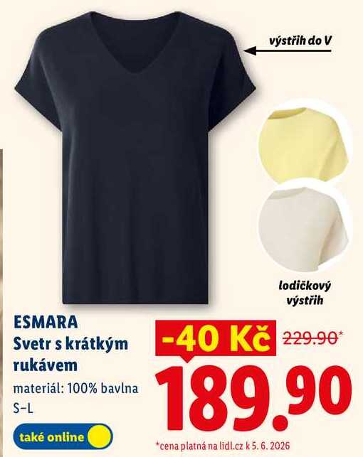 ESMARA Svetr s krátkým rukávem  