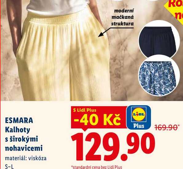 ESMARA Kalhoty s širokými nohavicemi 