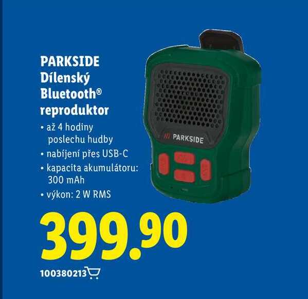 PARKSIDE Dílenský Bluetooth® reproduktor