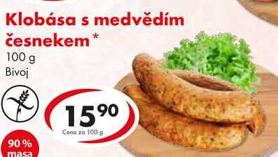 Klobása s medvědím česnekem, 100 g