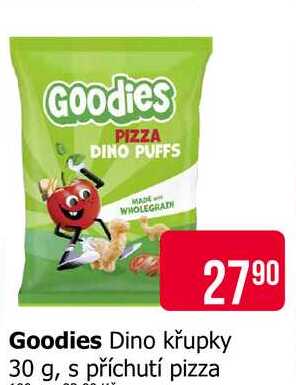 Goodies Dino křupky 30 g, s příchutí pizza