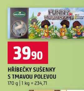 HŘÍBEČKY SUŠENKY S TMAVOU POLEVOU 170 g 