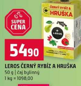 LEROS LEROS ČERNÝ RYBÍZ A HRUŠKA 50 g čaj bylinný