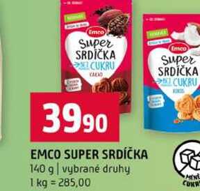 EMCO SUPER SRDÍČKA 140 g vybrané druhy 