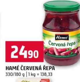HAMÉ ČERVENÁ ŘEPA 330/180 g