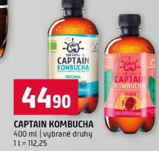 CAPTAIN KOMBUCHA 400 ml vybrané druhy