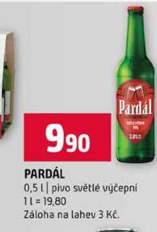 PARDÁL 0,5l pivo světlé výčepní 