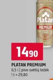 PLATAN PREMIUM 0,5 pivo světlý ležák 