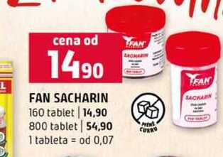 FAN SACHARIN 160 tablet 800 tablet 