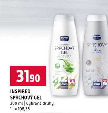 INSPIRED SPRCHOVÝ GEL 300 ml vybrané druhy