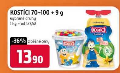 KOSTÍCI 70-100+9g vybrané druhy