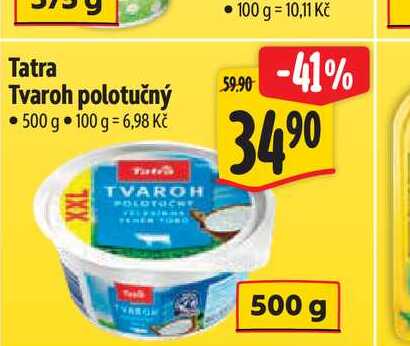 Tatra Tvaroh polotučný 500 g  