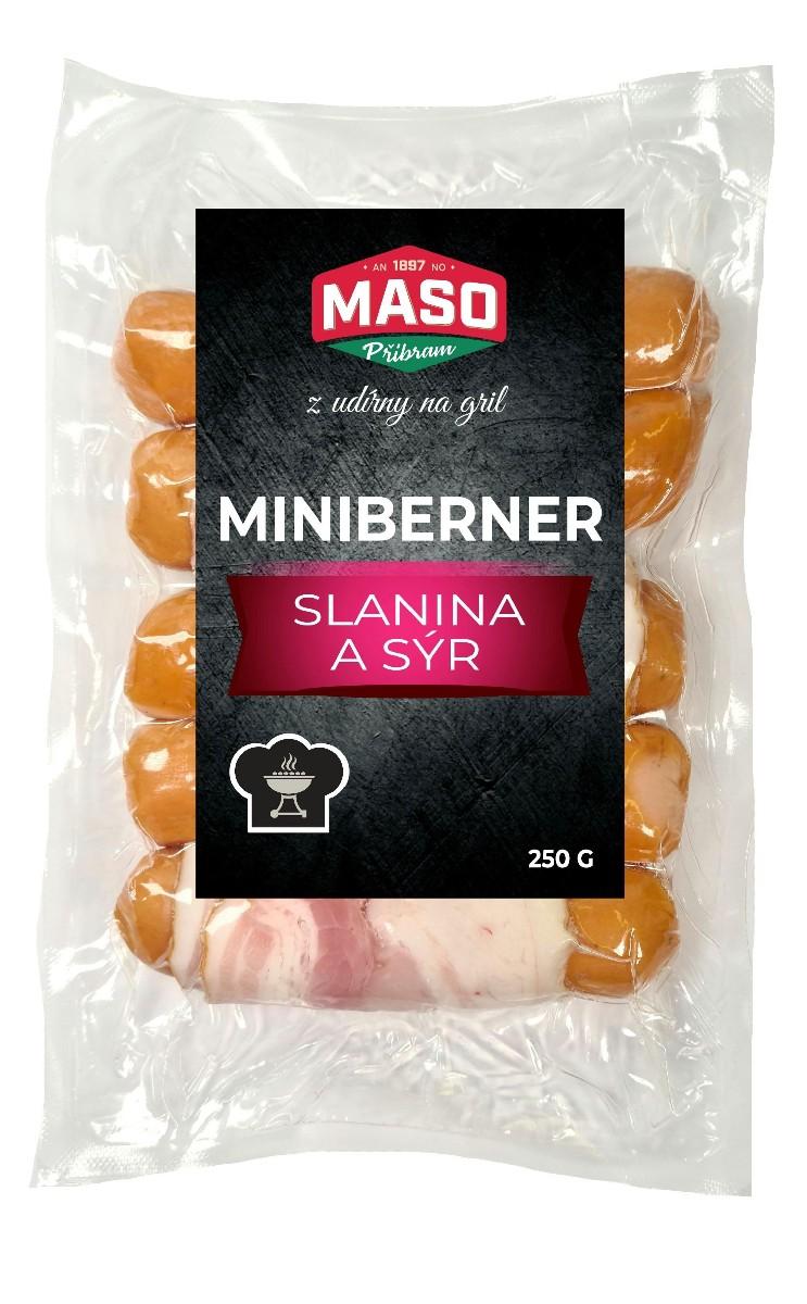 Miniberner se sýrem a slaninou, 250 g