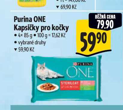 Purina ONE Kapsičky pro kočky 4x85 g
