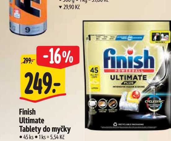   Finish Ultimate Tablety do myčky  45 ks  