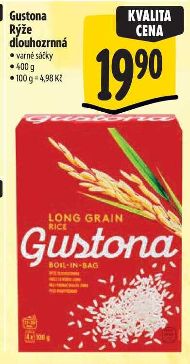 Gustona Rýže dlouhozrnná, 400 g 
