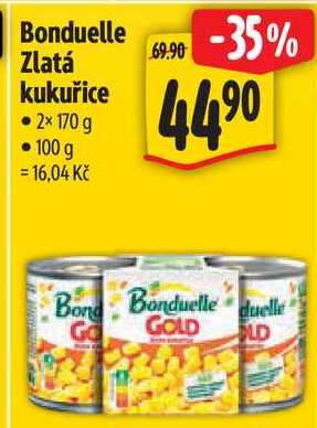 Bonduelle Zlatá kukuřice, 2x 170 g  