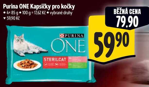 Purina ONE Kapsičky pro kočky, 4x 85 g