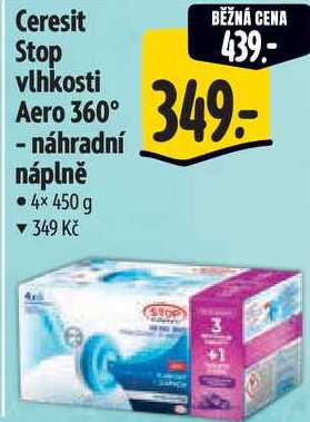 Ceresit Stop vlhkosti Aero 360° - náhradní náplně, 4x 450 g