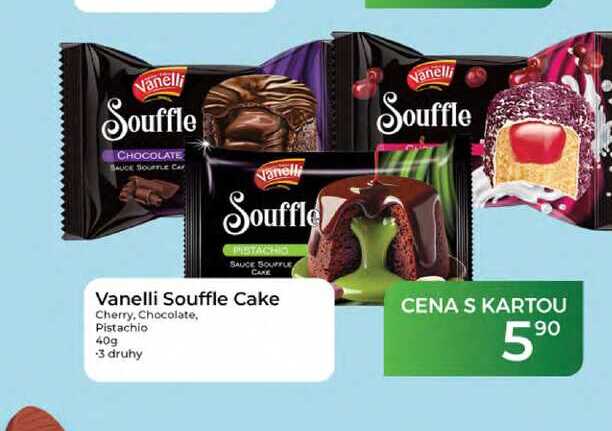 Vanelli Souffle Cherry, Chocolate, Pistachio 40g 