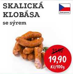 SKALICKÁ KLOBÁSA se sýrem 100g