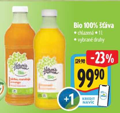 Bio 100% šťáva, chlazená, 11 