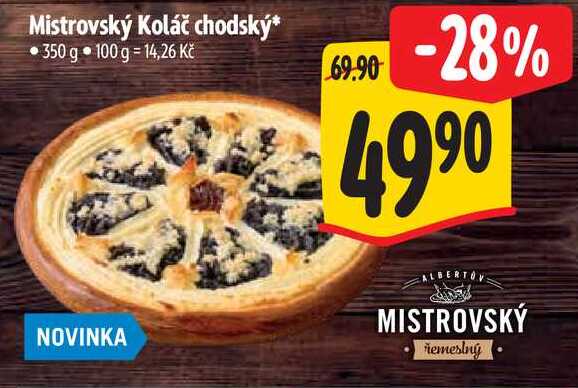 Mistrovský Koláč chodský, 350 g 
