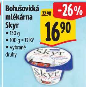 Bohušovická mlékárna Skyr, 130 g 