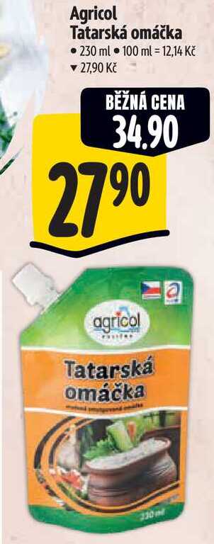 Agricol Tatarská omáčka, 230 ml