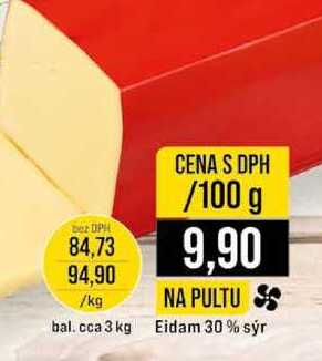 Eidam 30% sýr 100g